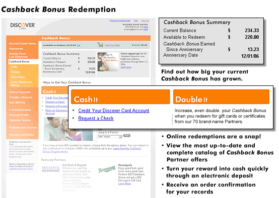 Cashback Bonus Redemption